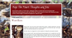 Desktop Screenshot of blog.keeptheheart.com